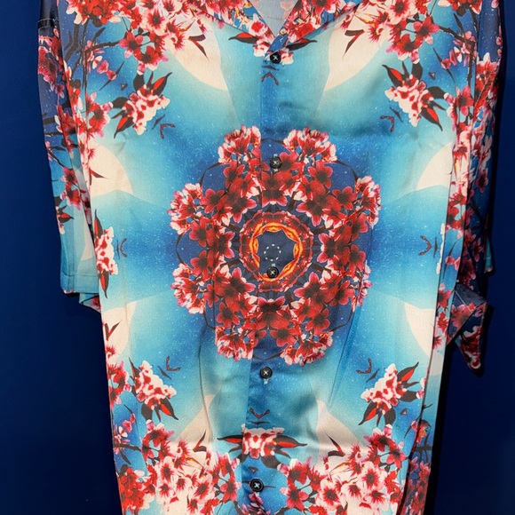 ASOS- NWOT Floral Button Down Shirt Size Large - Picture 9 of 13